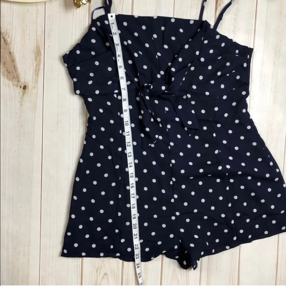 🐣NewList🆕 Polka Dot Romper in Navy Blue - Picture 5 of 6